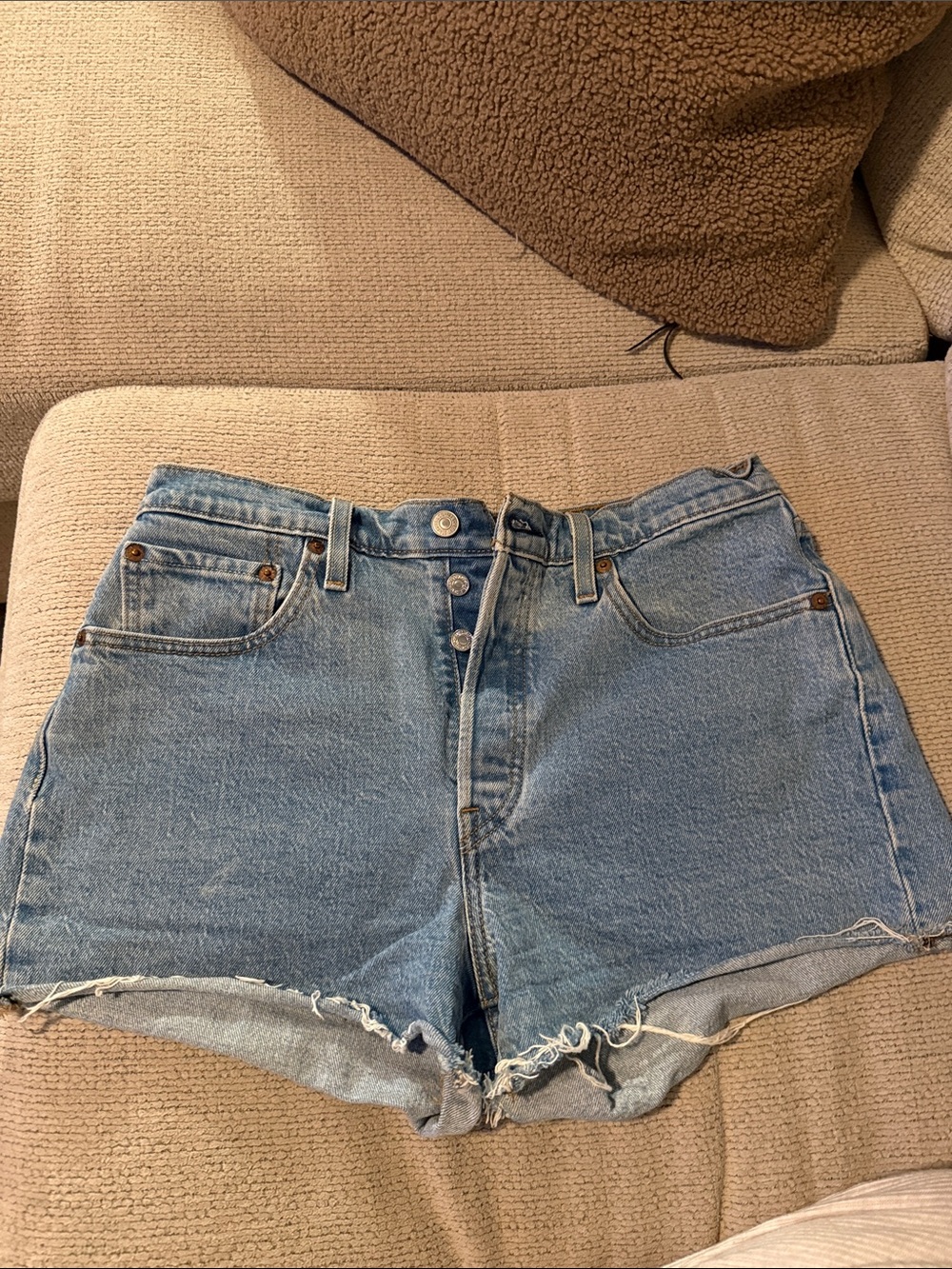 Levi Light Blue Denim Women's Shorts